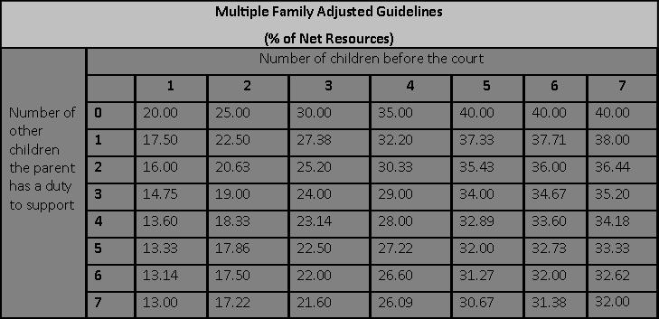 Texas maximum child support guidelines.
